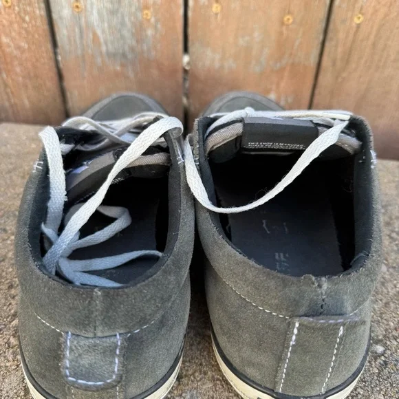 CONVERSE Men’s Gray White Leather Lo Top Sneakers Shoes Size 9.5 - Picture 6 of 13